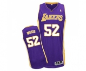 Women's Adidas Los Angeles Lakers #52 Jamaal Wilkes Authentic Purple Road NBA Jersey