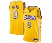 Women's Los Angeles Lakers #0 Kyle Kuzma Swingman Gold Basketball Jersey - 2019-20 City Edition