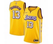 Women's Los Angeles Lakers #13 Wilt Chamberlain Swingman Gold Basketball Jersey - 2019-20 City Edition