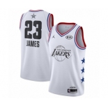 Women's Los Angeles Lakers #23 LeBron James Swingman White 2019 All-Star Game Basketball Jersey