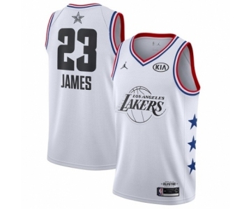 Women's Los Angeles Lakers #23 LeBron James Swingman White 2019 All-Star Game Basketball Jersey