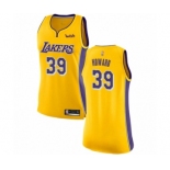 Women's Los Angeles Lakers #39 Dwight Howard Authentic Gold Basketball Jersey - Icon Edition