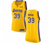 Women's Los Angeles Lakers #39 Dwight Howard Authentic Gold Basketball Jersey - Icon Edition