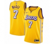 Women's Los Angeles Lakers #7 JaVale McGee Swingman Gold Basketball Jersey - 2019-20 City Edition