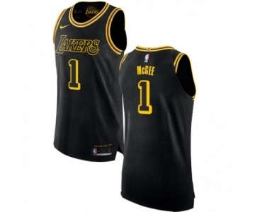 Women's Nike Los Angeles Lakers #1 JaVale McGee Swingman Black NBA Jersey - City Edition