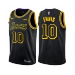 Women's Nike Los Angeles Lakers #10 Tyler Ennis Swingman Black NBA Jersey - City Edition