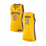 Women's Nike Los Angeles Lakers #11 Michael Beasley Authentic Gold NBA Jersey - Icon Edition