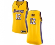 Women's Nike Los Angeles Lakers #12 Channing Frye Authentic Gold Home NBA Jersey - Icon Edition