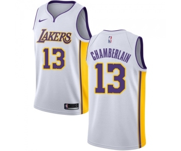 Women's Nike Los Angeles Lakers #13 Wilt Chamberlain Authentic White NBA Jersey - Association Edition