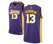 Women's Nike Los Angeles Lakers #13 Wilt Chamberlain Swingman Purple NBA Jersey - Statement Edition