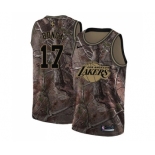 Women's Nike Los Angeles Lakers #17 Isaac Bonga Swingman Camo Realtree Collection NBA Jersey