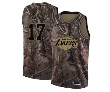 Women's Nike Los Angeles Lakers #17 Isaac Bonga Swingman Camo Realtree Collection NBA Jersey