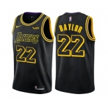 Women's Nike Los Angeles Lakers #22 Elgin Baylor Swingman Black NBA Jersey - City Edition