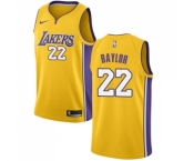 Women's Nike Los Angeles Lakers #22 Elgin Baylor Swingman Gold Home NBA Jersey - Icon Edition