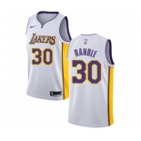 Women's Nike Los Angeles Lakers #30 Julius Randle Swingman White NBA Jersey - Association Edition