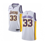 Women's Nike Los Angeles Lakers #33 Kareem Abdul-Jabbar Swingman White NBA Jersey - Association Edition