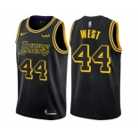 Women's Nike Los Angeles Lakers #44 Jerry West Swingman Black NBA Jersey - City Edition