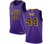 Women's Nike Los Angeles Lakers #44 Jerry West Swingman Purple NBA Jersey - City Edition