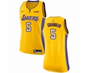 Women's Nike Los Angeles Lakers #5 Tyson Chandler Authentic Gold NBA Jersey - Icon Edition