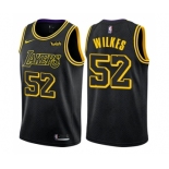 Women's Nike Los Angeles Lakers #52 Jamaal Wilkes Swingman Black NBA Jersey - City Edition