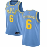 Women's Nike Los Angeles Lakers #6 Lance Stephenson Swingman Blue Hardwood Classics NBA Jersey