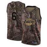 Women's Nike Los Angeles Lakers #6 Lance Stephenson Swingman Camo Realtree Collection NBA Jersey