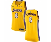 Women's Nike Los Angeles Lakers #6 Lance Stephenson Swingman Gold NBA Jersey - Icon Edition