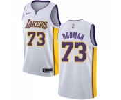 Women's Nike Los Angeles Lakers #73 Dennis Rodman Swingman White NBA Jersey - Association Edition