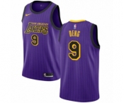 Women's Nike Los Angeles Lakers #9 Luol Deng Swingman Purple NBA Jersey - City Edition