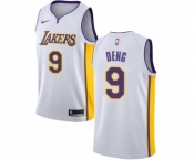 Women's Nike Los Angeles Lakers #9 Luol Deng Swingman White NBA Jersey - Association Edition