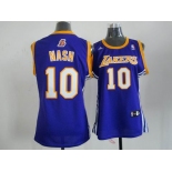 women nba los angeles lakers #10 nash purple