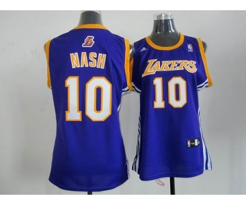 women nba los angeles lakers #10 nash purple