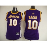 women nba los angeles lakers #10 nash purple[revolution 30 swingman]