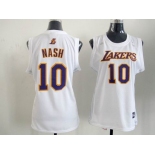 women nba los angeles lakers #10 nash white