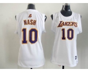 women nba los angeles lakers #10 nash white