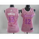 women nba los angeles lakers #12 dwight howard pink