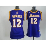 women nba los angeles lakers #12 dwight howard purple