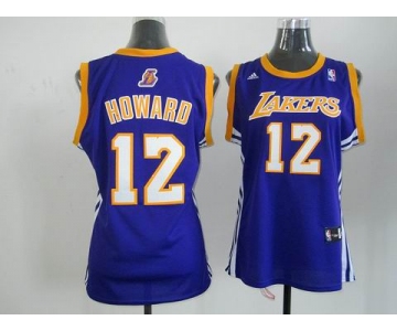 women nba los angeles lakers #12 dwight howard purple