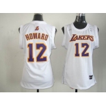 women nba los angeles lakers #12 dwight howard white