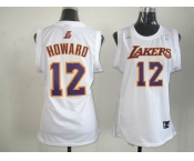 women nba los angeles lakers #12 dwight howard white