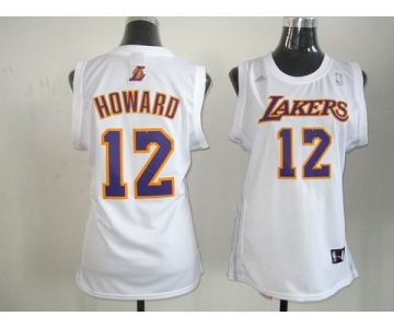 women nba los angeles lakers #12 dwight howard white