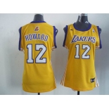 women nba los angeles lakers #12 dwight howard yellow