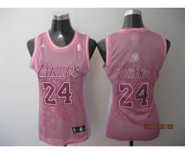 women nba los angeles lakers #24 bryant pink