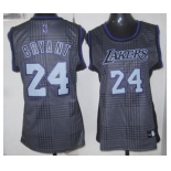 women nba los angeles lakers #24 kobe bryant black-grey[2012]