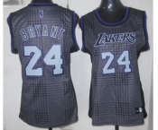 women nba los angeles lakers #24 kobe bryant black-grey[2012]