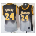 women nba los angeles lakers #24 kobe bryant black-grey