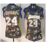 women nba los angeles lakers #24 kobe bryant camo