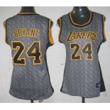 women nba los angeles lakers #24 kobe bryant grey[static fashion swingman]