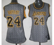 women nba los angeles lakers #24 kobe bryant grey[static fashion swingman]