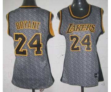 women nba los angeles lakers #24 kobe bryant grey[static fashion swingman]